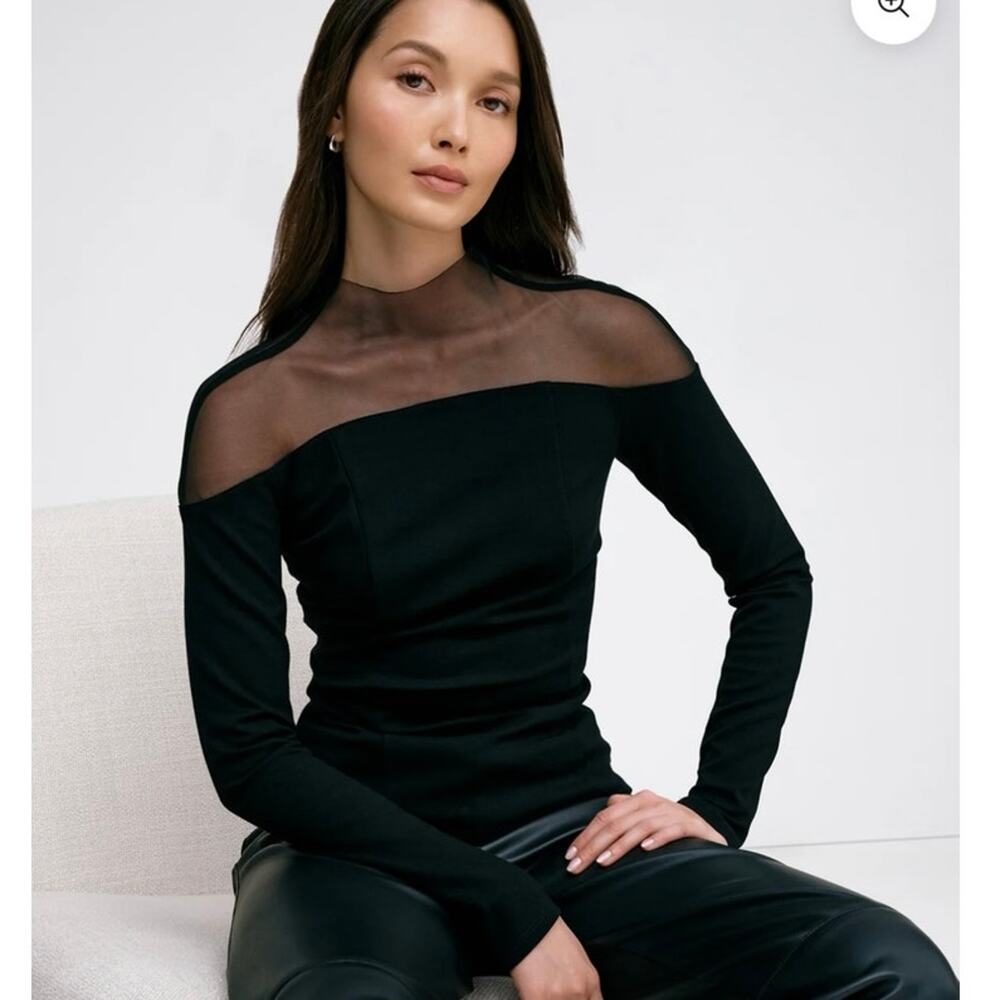 NWOT Marcella Joanna Top in Black SZ XS